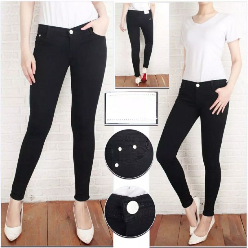 Celana Panjang Wanita  Denim Pensil Cewek melar JEANS