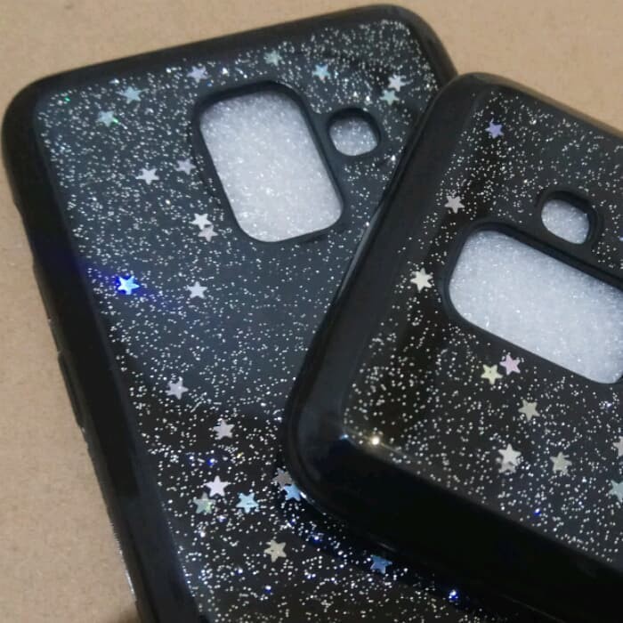 

Ready! Samsung A6 2018 Black Gliter Star A6 Sparkling Gliter Bintang A6 2018