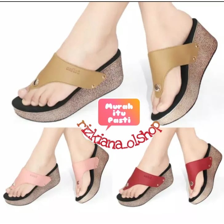 sandal wedges jepit terbaru / casuall/ kondangan/ elegant rizkiana_olshop