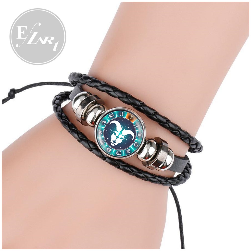 MODEL TERBARU! Gelang Rasi Zodiak 12 Zodiac Constellation Kulit Kepang Multilayer Keren