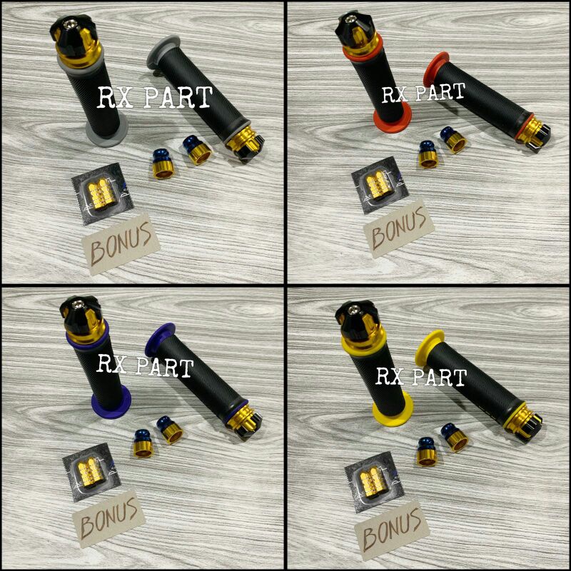 handgrip/handfat bulu empuk ,jalu stang cnc two tone,monel spion two tone cnc bonus tutup pentil coc