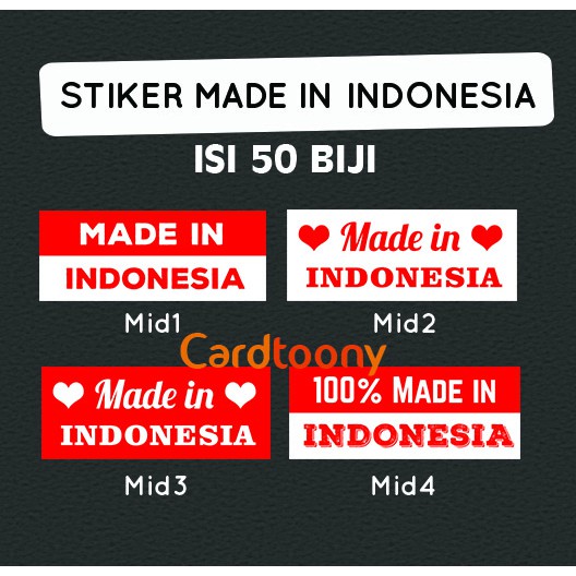 

Stiker / stiker label nama made in indonesia cetak