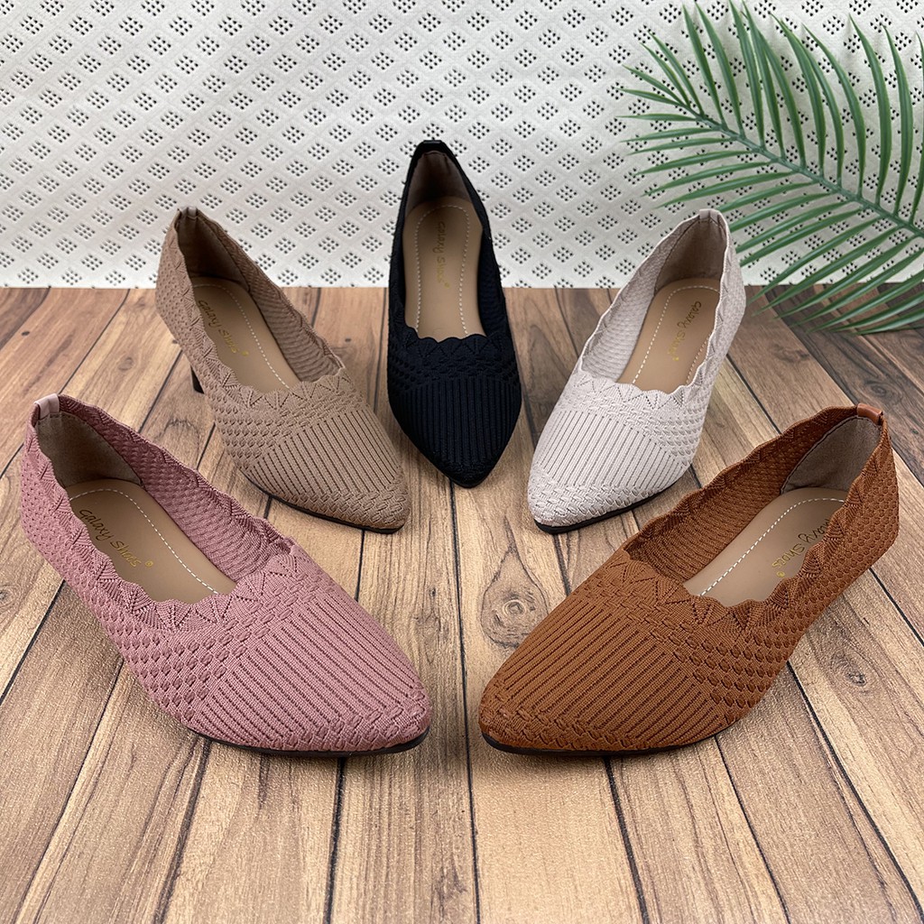 Sepatu Flat Wanita Rajut Impor LC12 - CLARENZO