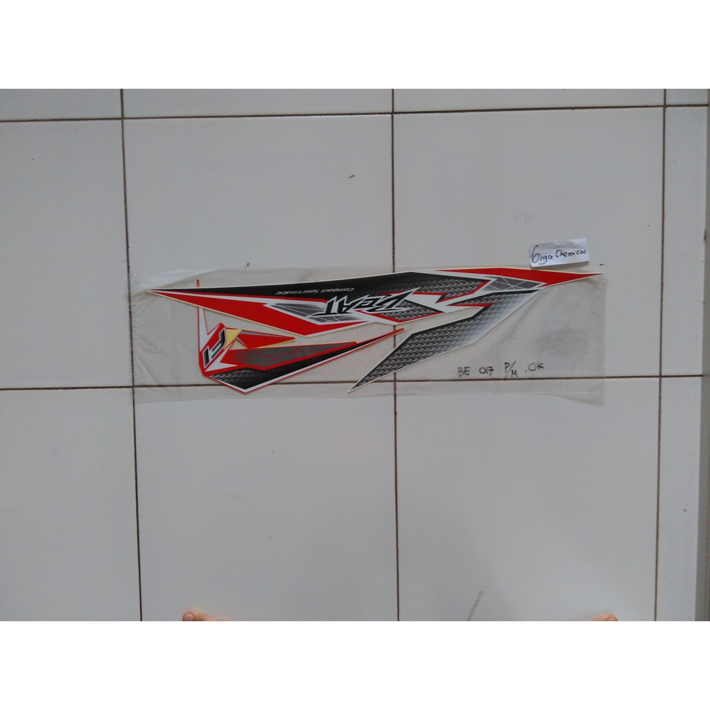 striping sticker beat esp fi 2017 2018 putih merah original