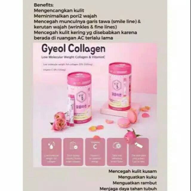 GYEOL COLLAGEN LEMONA COLLAGEN SERBUK+VITAMIN C /KOLAGEN KOREA/MEMUTIHKAN KULIT/MINYAK IKAN