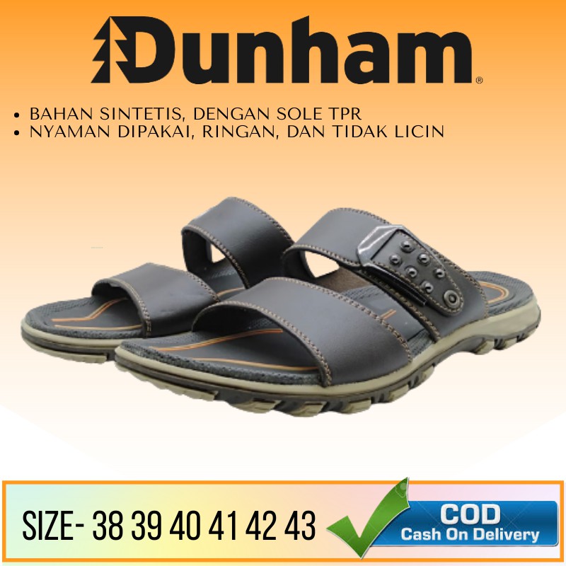 SANDAL DUNHAM PRIA DEWASA ORIGINAL SENDAL KULIT SINTETIS MODEL SLOP HURON GP 03
