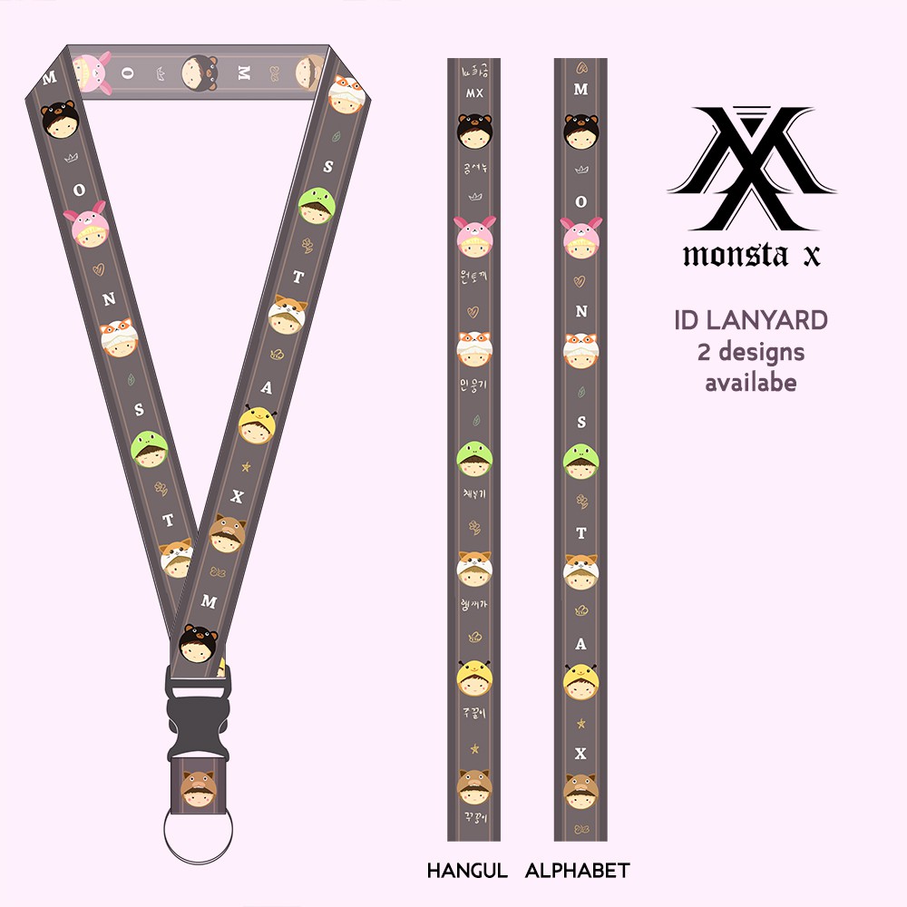 

Monsta X Safari in Monbebe World - Kpop Lanyard Name Tag Tali gantungan ID