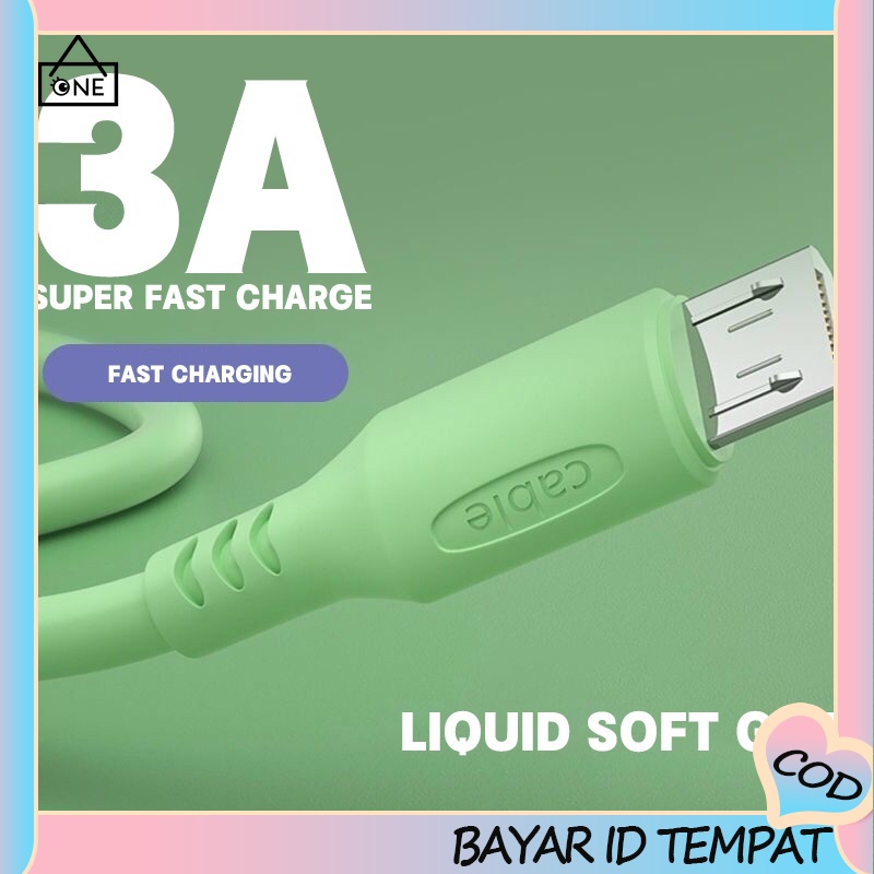 COD❤Kabel Data 3A Type C Fast Charging Cable Android Tangle-free Charger Xiaomi Oppo Samsung Vivo A one