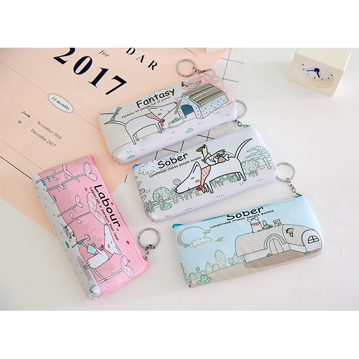 

Tempat Pensil Kartun Kulit Leather Cartoon Pencil Case