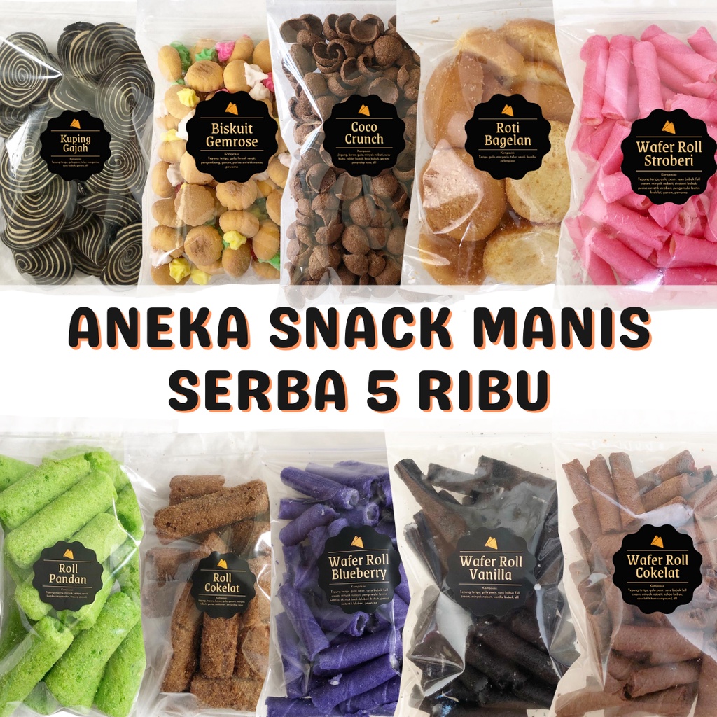 Jual [delish Snacks] Aneka Snack Serba Manis 5rb 5 Ribu Cemilan