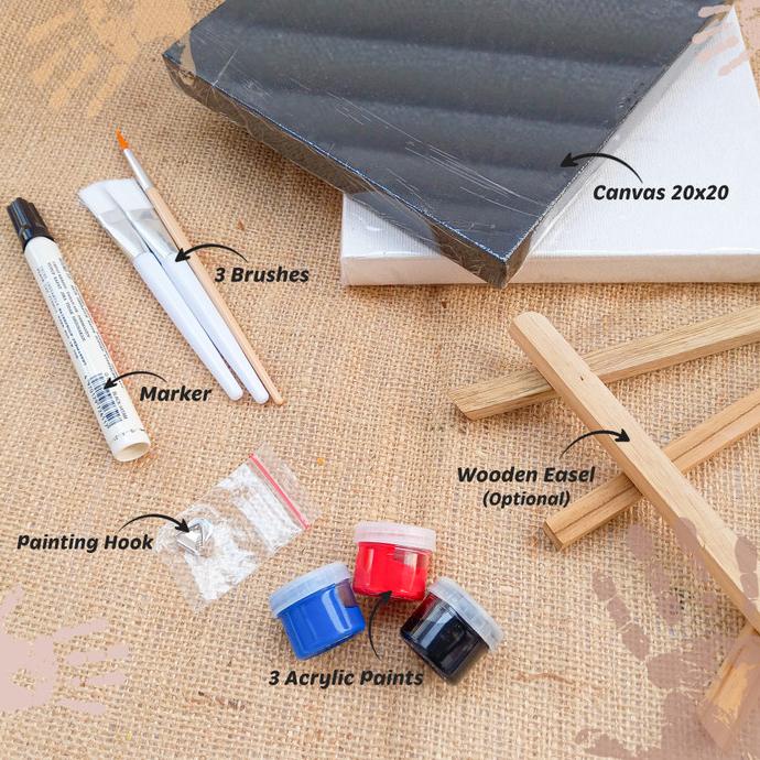 

Handprint Painting / Handpainting Diy Kit Kanvas 20 X 20