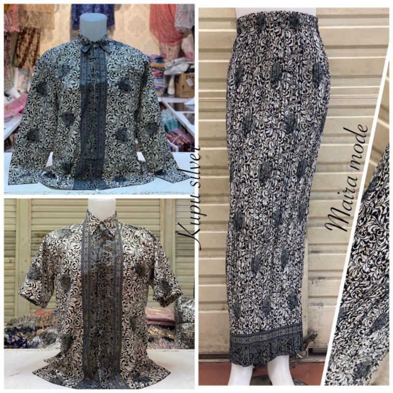 Batik Couple  Kemeja Batik  Rok Plisket (part 1) terbaru // Atasan Kebaya Mewah // Atasan Batik Mewah