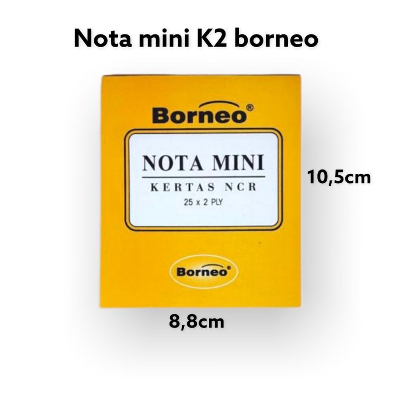 NOTA KONTAN Kecil NCR 2 PLY x 25 lbr BORNEO