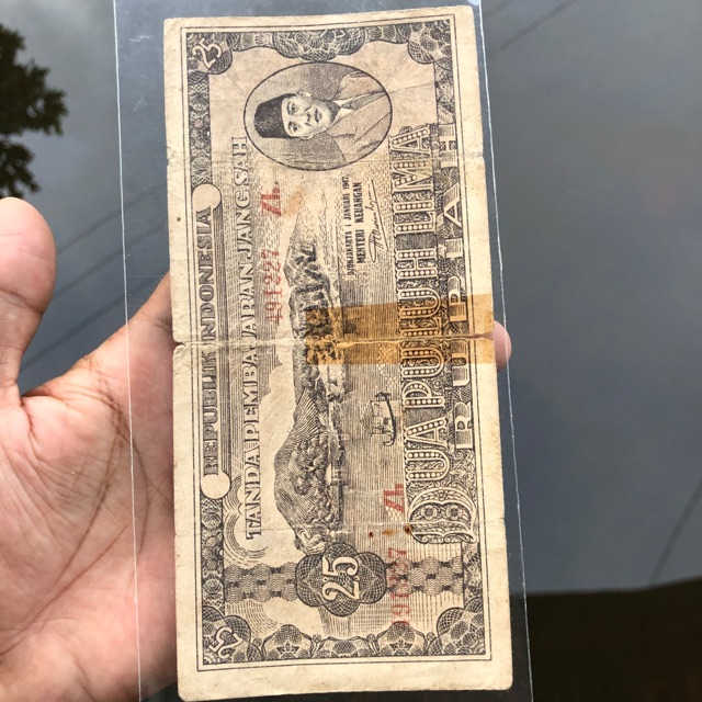 Uang Kuno 25 Rupiah Soekarno ORI