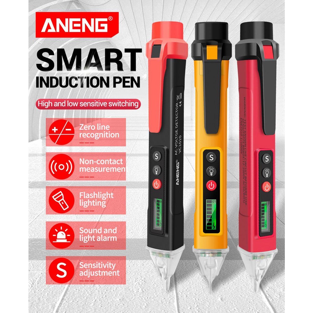 Alat Pendeteksi Tegangan Digital Nanas Portable Test Pensil Sensor Listrik Arus AC/DC