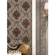 GH244 Motif batik coklat wallpaper stiker dinding 45X10