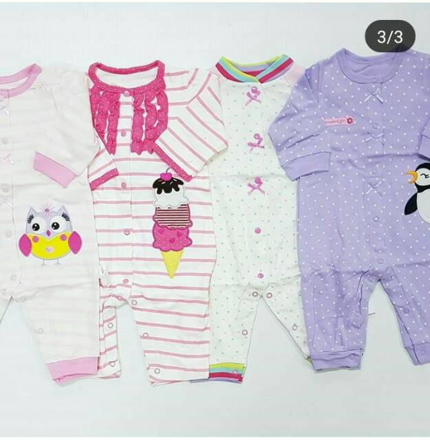 Short romper bayi/ baju bayi import/ romper Playsuit bayi