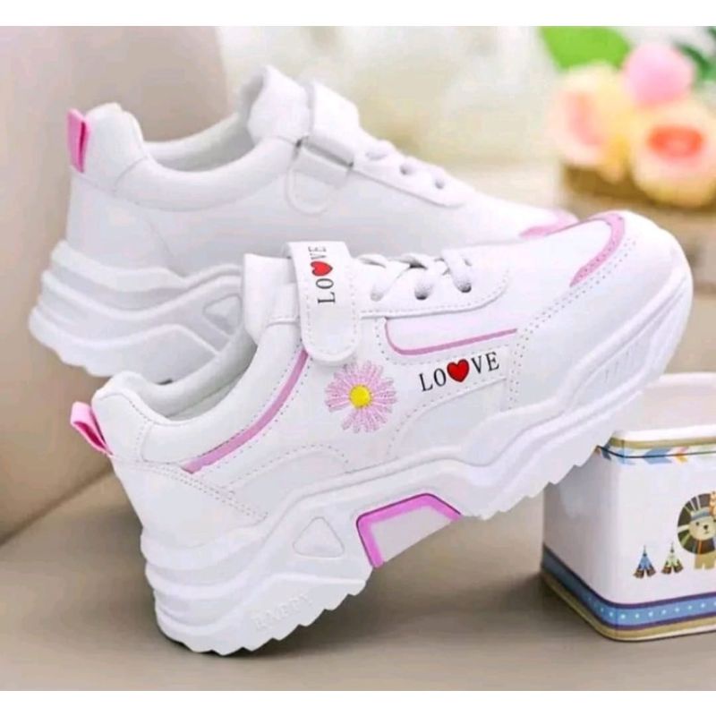 TmO - 8.8 Sale Sepatu wanita fashion sneakers JintuFlowers/sepatu sneakers tali dan repet trendy termurah bisa cod kekinian/sepatu wanita jalan santai trendy/sepatu wanita sneakers santai jalan trendy