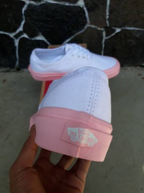 [bayar di tempat] SEPATU WANITA VANS AUTHENTIC WHITE PINK IMPORT PREMIUM BNIB WAFFLE DT MADE CHINA