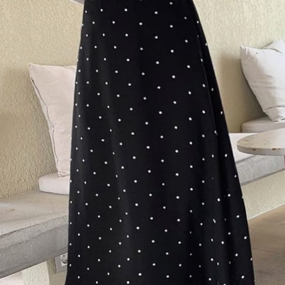 ROK POLKA SKIRT JUMBO XXXL/ROK PANJANG WANITA MOTIF POLKADOT KECIL/MAXI