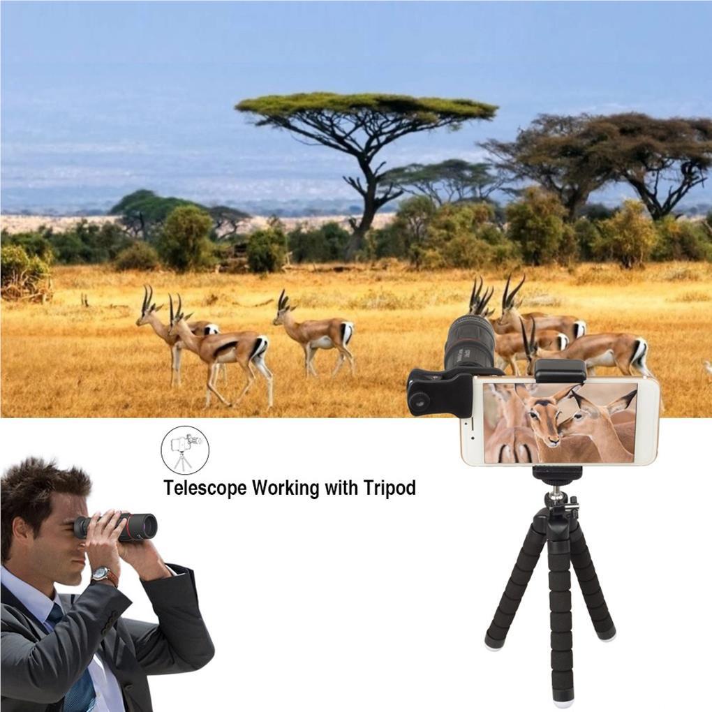 Apexel 4 in 1 Lensa Telephoto Makro Eksternal 18X Wide Eye + Klip Untuk Iphone / Android (house2020)