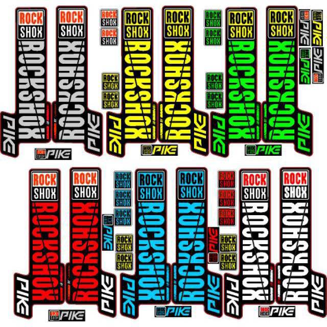 Stiker decal fork mtb Rockshox Polygon Thrill United Shimano