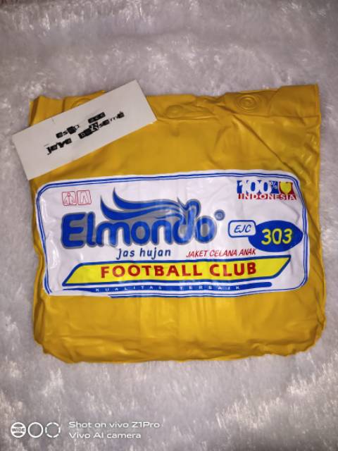 Jas hujan elmondo football - jas hujan anak - jaket celana