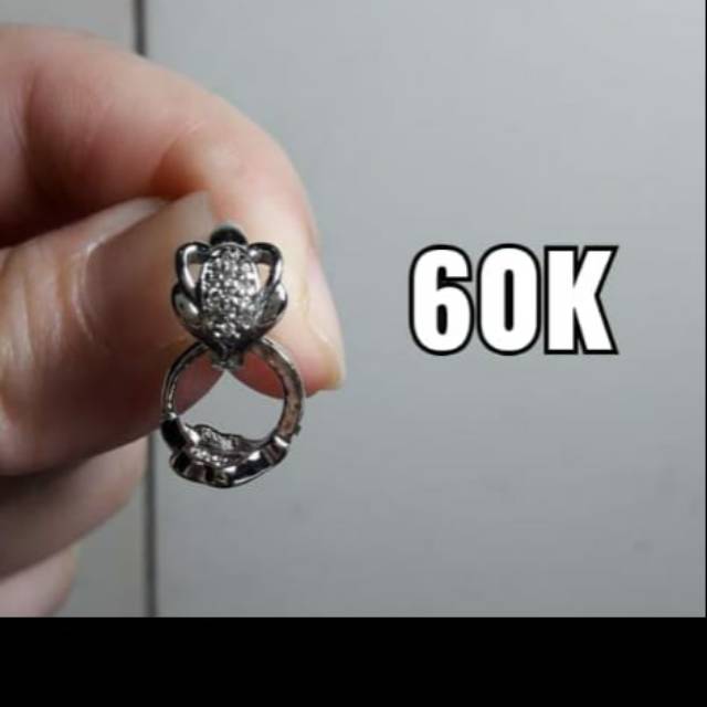 Anting Perak Lapis Emas 18karat