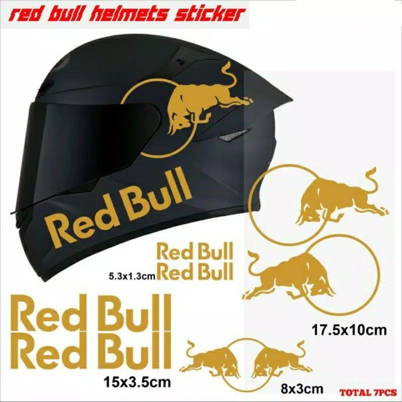 Stiker Helm Red Bull Cutting