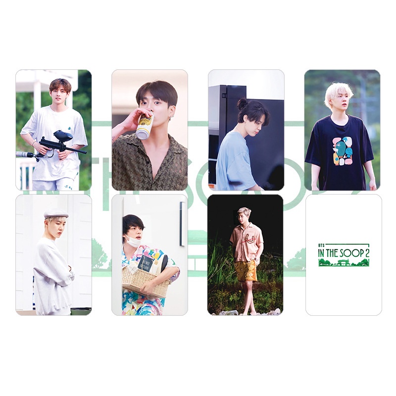 7pcs / set Kartu Ucapan Desain BTS IN THE SOOP SEASON 2 Ukuran Kecil