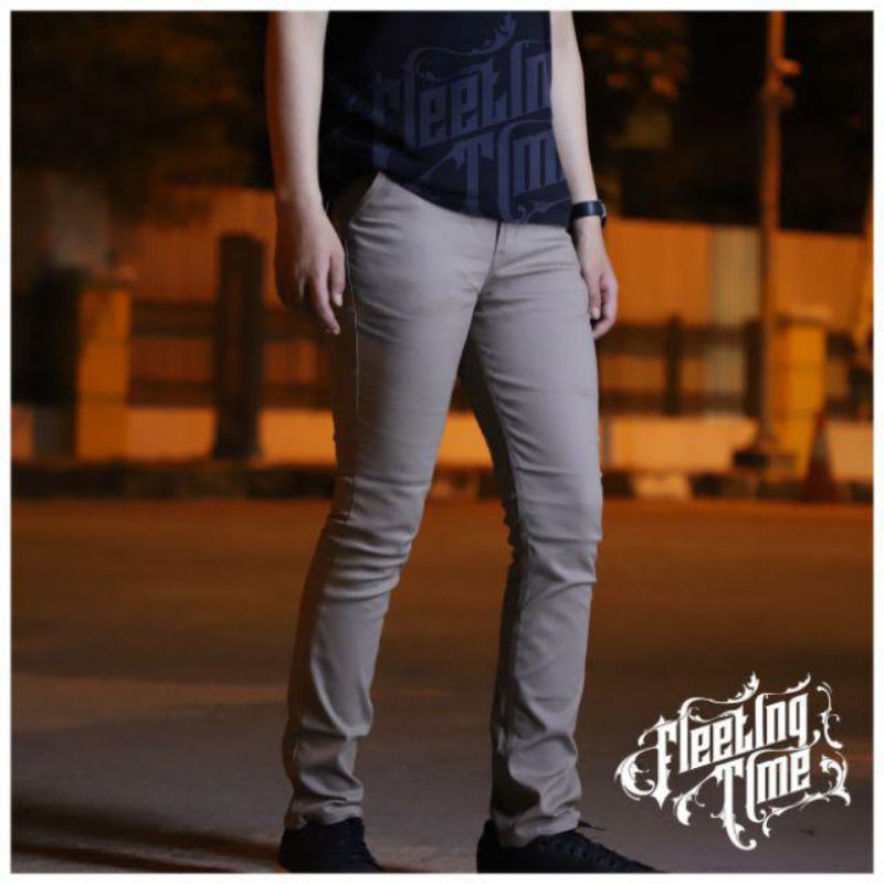 chino mocca panjang slimfit chino mocca pria chino catun celana panjang