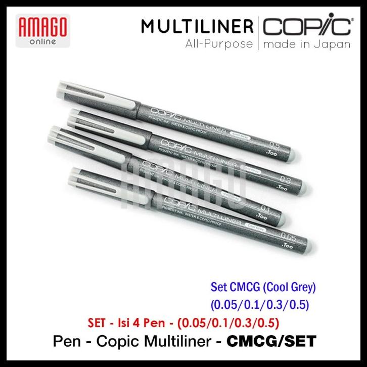 

Copic Multiliner - Cool Grey - (4 Pcs/Set) - Cmcg/Set