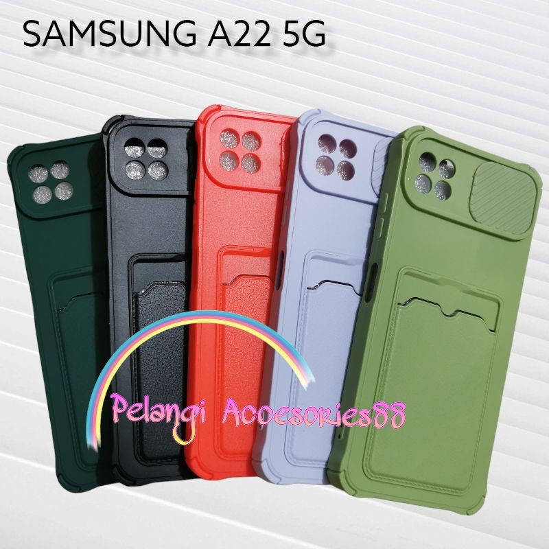 CASE SAMSUNG A22 5G SOFTCASE SLEDING WARNA WARNI