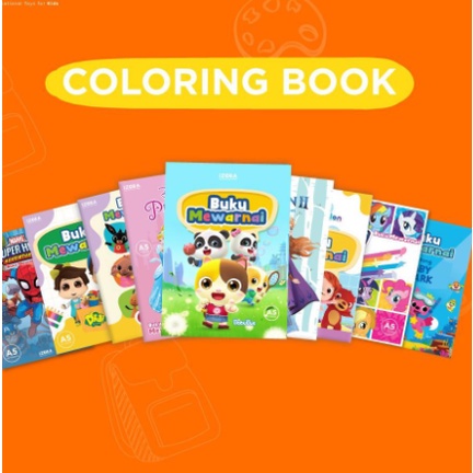 

BUKU MEWARNAI ANAK KARAKTER PREMIUM COLORING DRAWING BOOK 20 HALAMAN