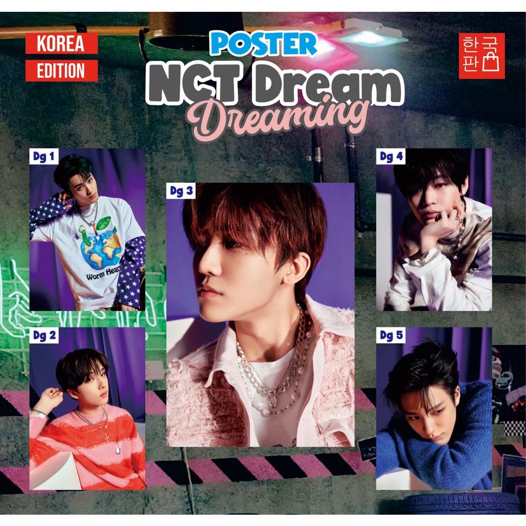 Poster Kpop NCT Univers NCT Dream Dreaming Ver Haechan Jeno Mark Renjun Jisung Chenle Jaemin