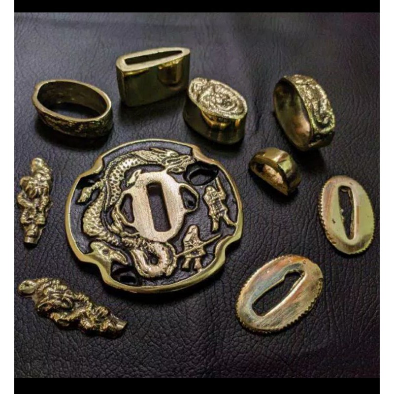 tsuba 1 set aksesoris katana samurai