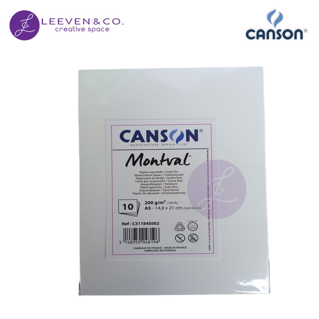 

CANSON MONTVAL A5 200GSM COLD PRESSS