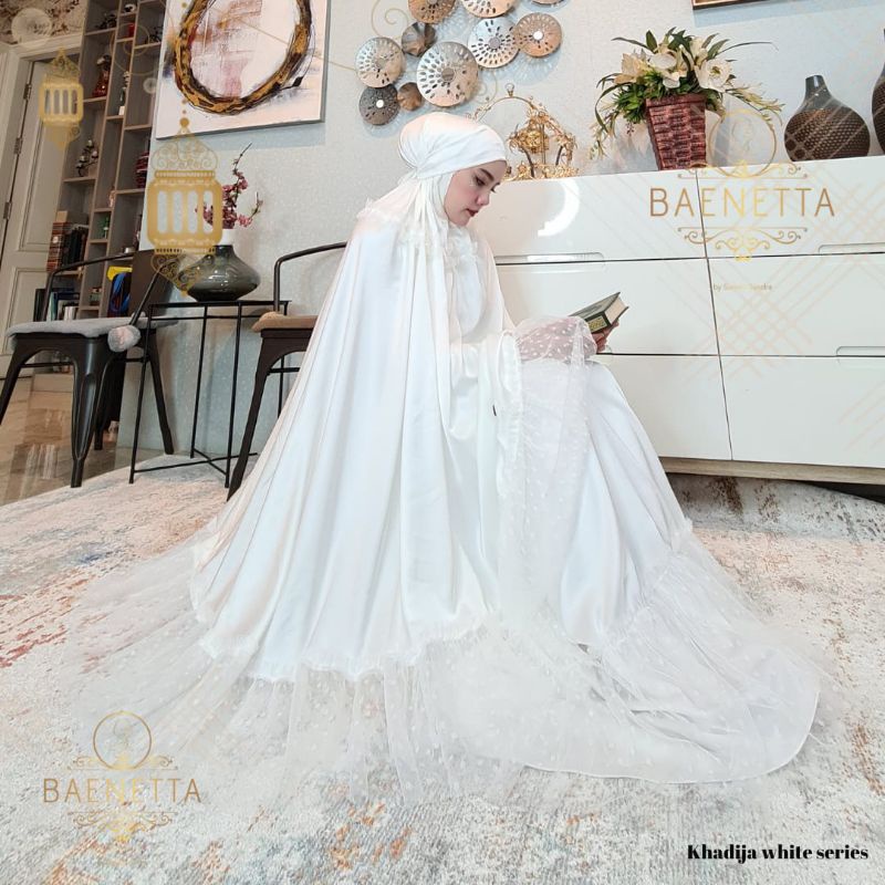 Mukena khadija white series by Baenetta