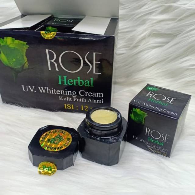 CREAM ROSE HERBAL UV WHITENING ORIGINAL - KRIM PEMUTIH ROSE HITAM / BLACK ASLI