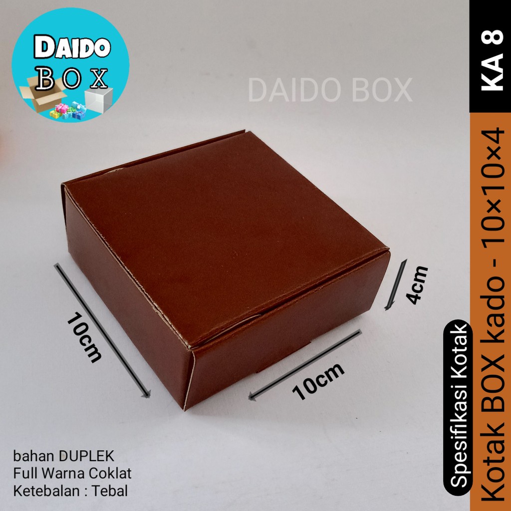 

ISI 36 BIJI Kotak Kado Murah Coklat 10x10 Ka8 | Kardus Box Dus Souvenir Aksesoris