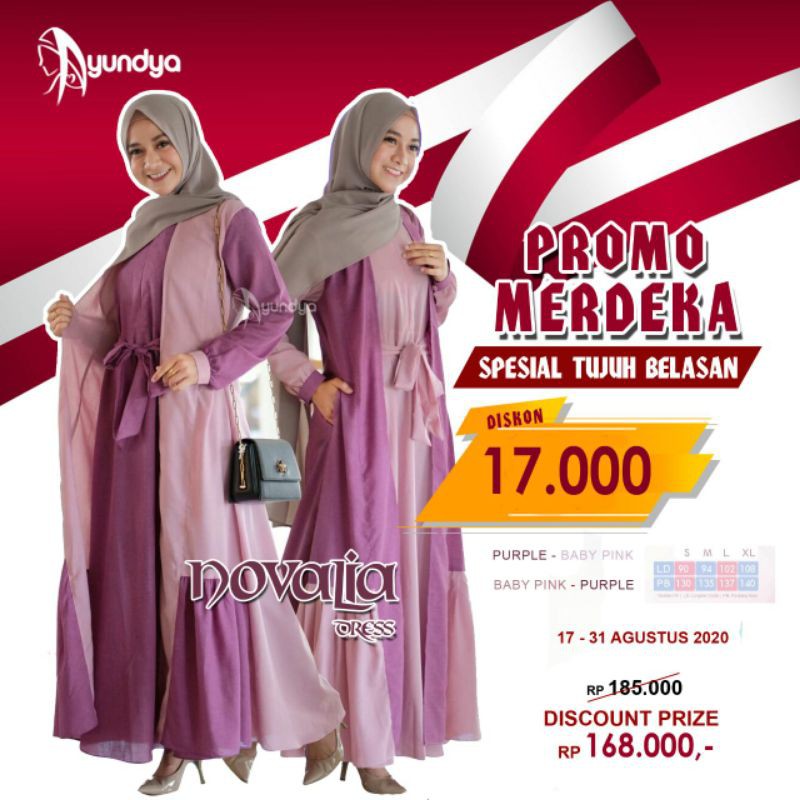 novalia dress by ayundya hijab