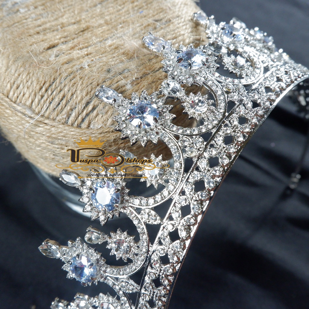 Mahkota  tiara bridal zircon queen premium mahkota pengantin