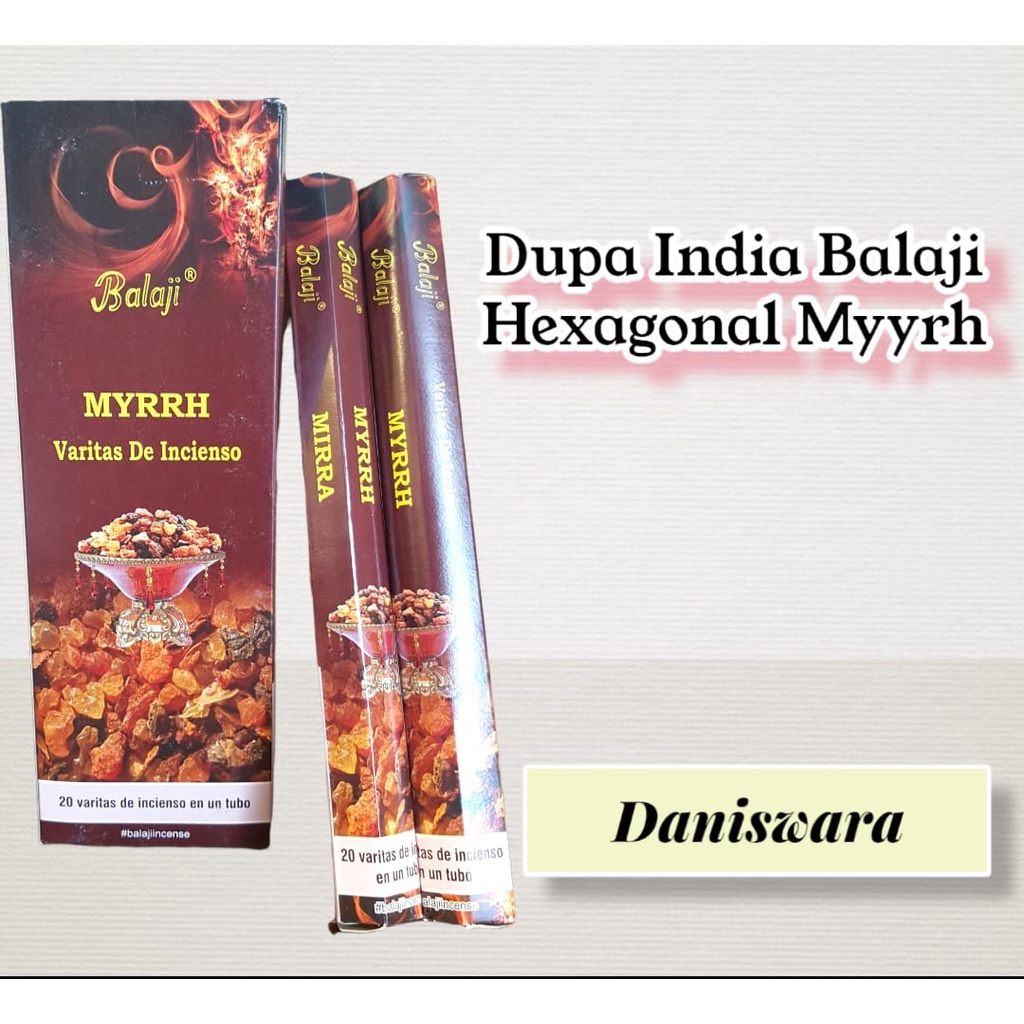 Dupa Aromatherapy Balaji Myrrh Hexagonal