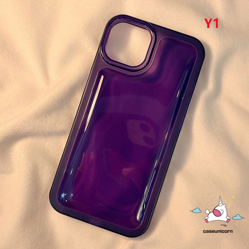 Soft Case TPU Shockproof Untuk IPhone 14 13 12 11 Pro MAX X XR XS MAX 8 7 14 Plus Color Button Shock-Absorbing Clear Shockproof Soft TPU Back Cover