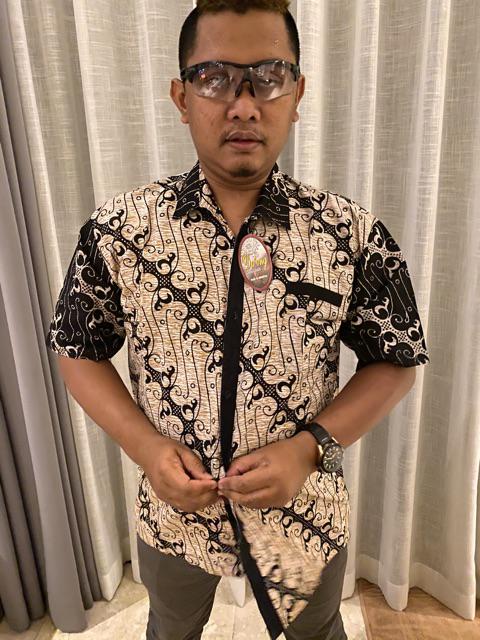 Bswart Batik Hrb026 Kenongo Hem Pendek Padi Pekalongan M L Xl Batik Pria Murah Modern Grosir