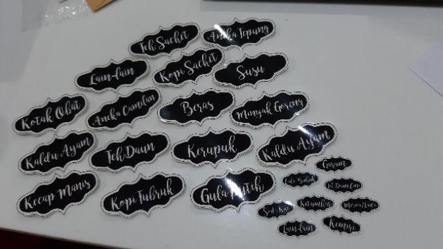 Stiker Bumbu Dapur Frame Harga Satuan