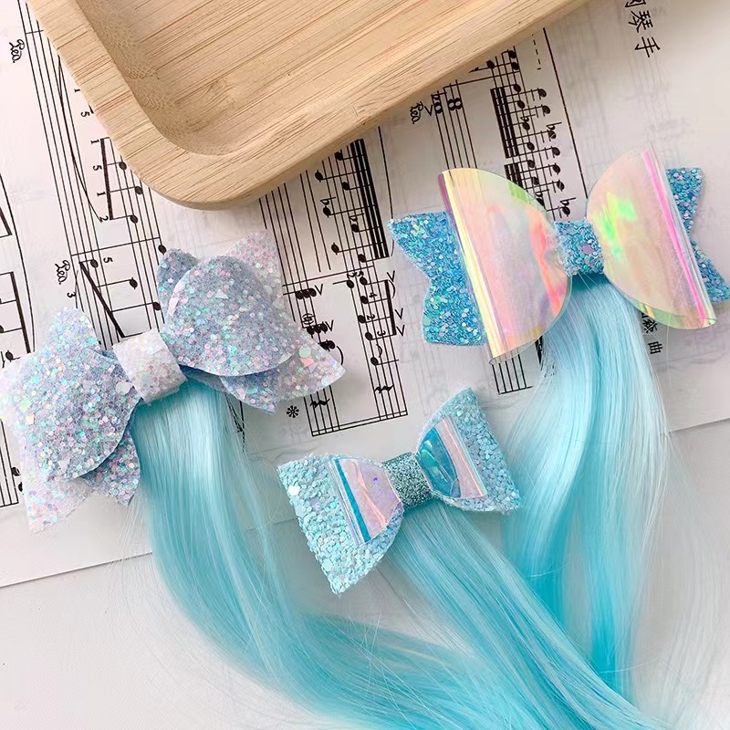 Jepit Rambut Unicorn Frozen Model Rambut Palsu Wig Anak Perempuan