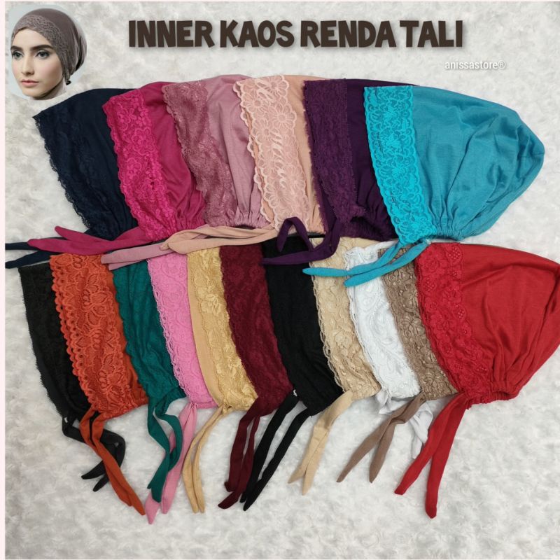 Ciput Kaos Renda,Inner Renda Tali,Renda Tali Belakang