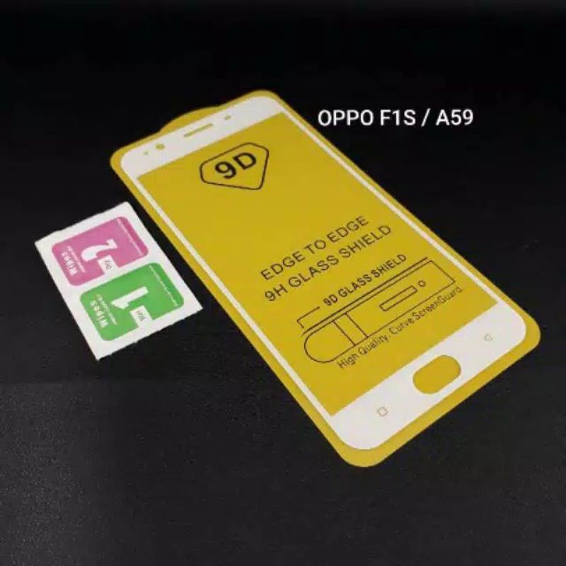 TEMPERED GLASS ANTI GORES KACA OPPO F1S A59 FULL LIST ORIGINAL