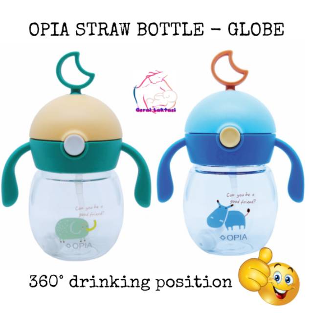 OPIA Tritan Straw Handle Bottle Globe - Training Cup